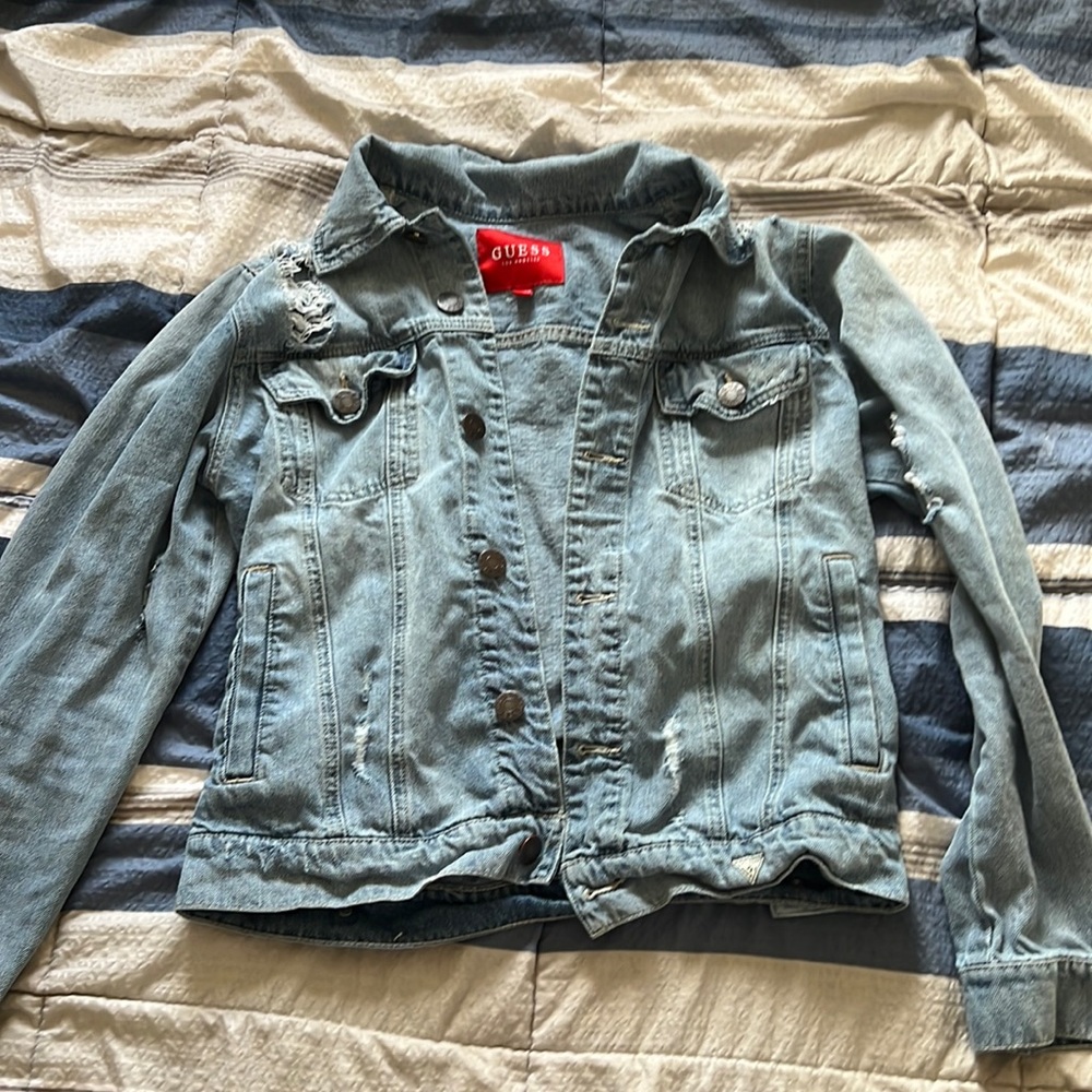 Guess ripped Jean jacket